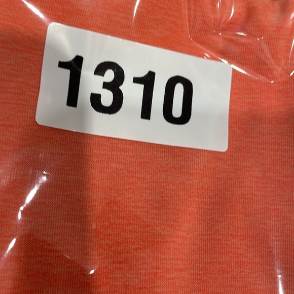 REEBOK Woman Tank Top Size Large Orange Color Racerback Reebok Logo on Back - Picture 6 of 6